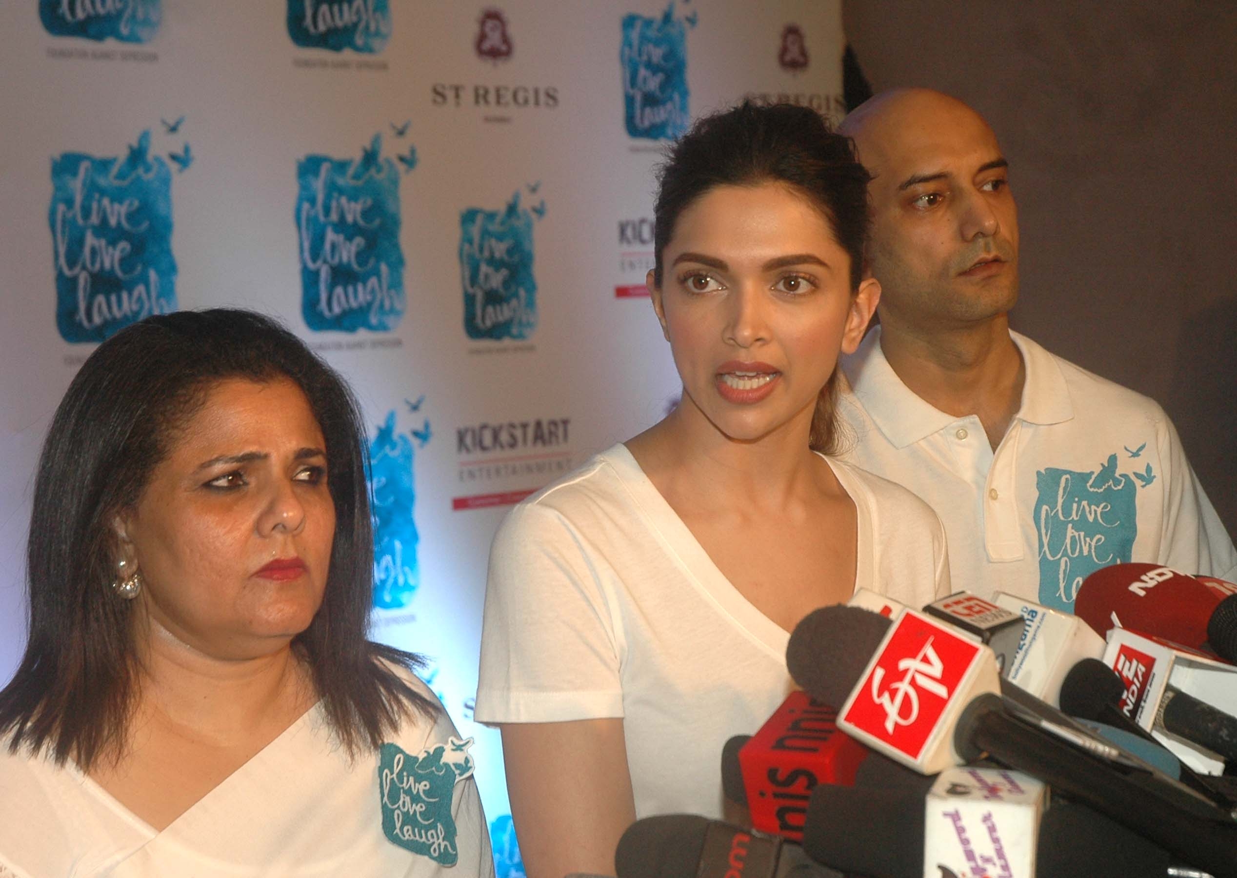 Deepika Padukone during the launch of her NGO The Live Love Laugh Foundation in Mumbai