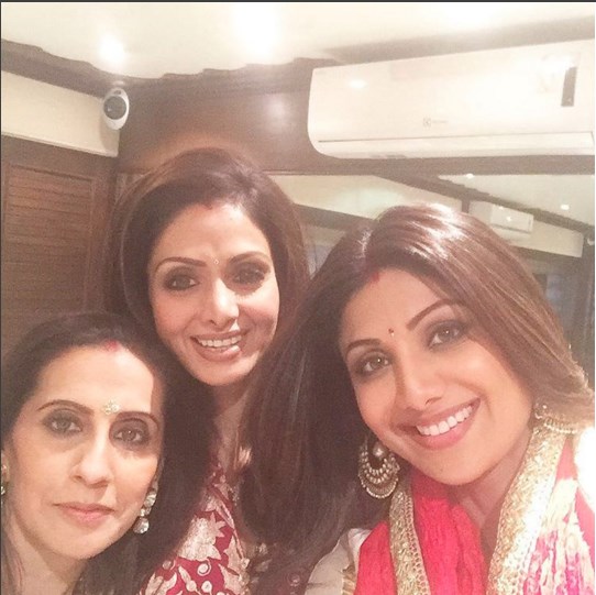 Sridevi with Shilpa Shetty