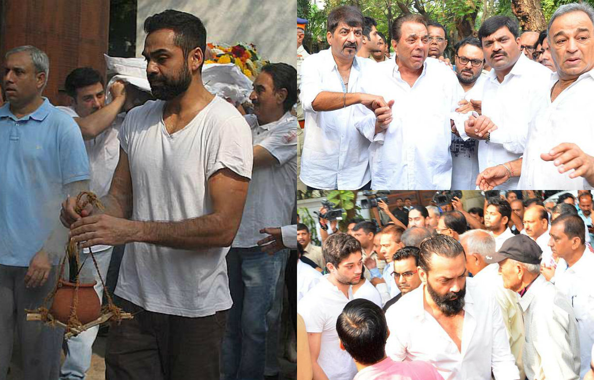 Bollywood celebrities at Abhay Deol's father Ajit Singh Deol’s funeral
