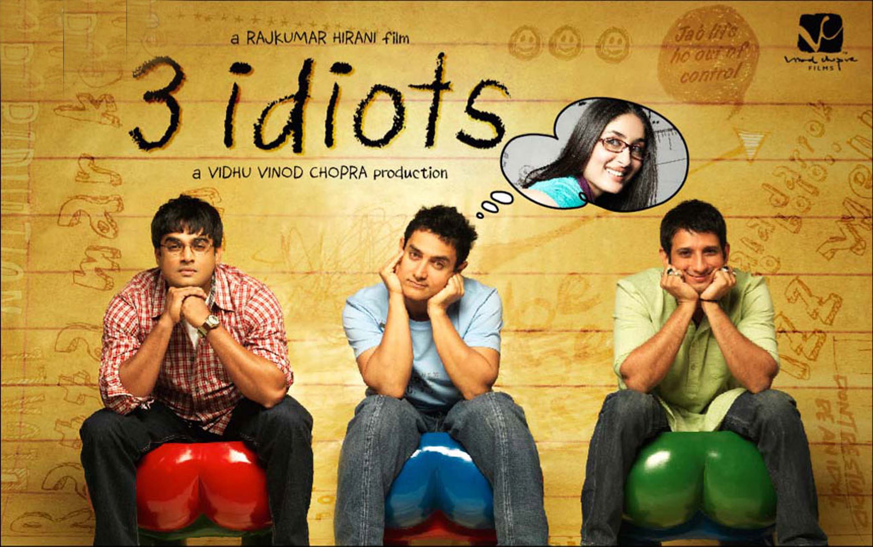 3 Idiots Bollywood film poster