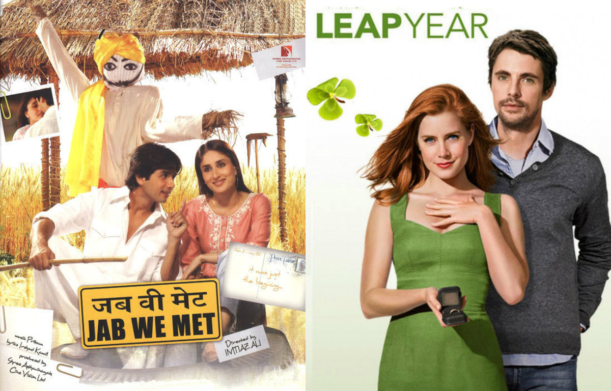 Jab We Met Bollywood film and Leap Year Hollywood film poster