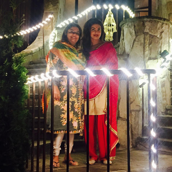 Priyanka Chopra with her mom