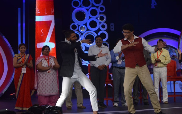 Ranveer Singh, Saurav Ganguly dancing