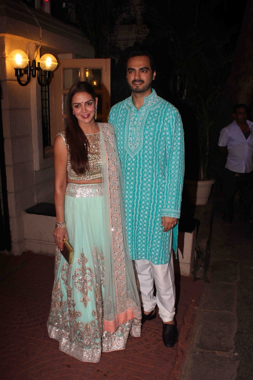 Esha Deol with her husband Bharat Takhtani at Ekta Kapoor‘s Diwali Bash.