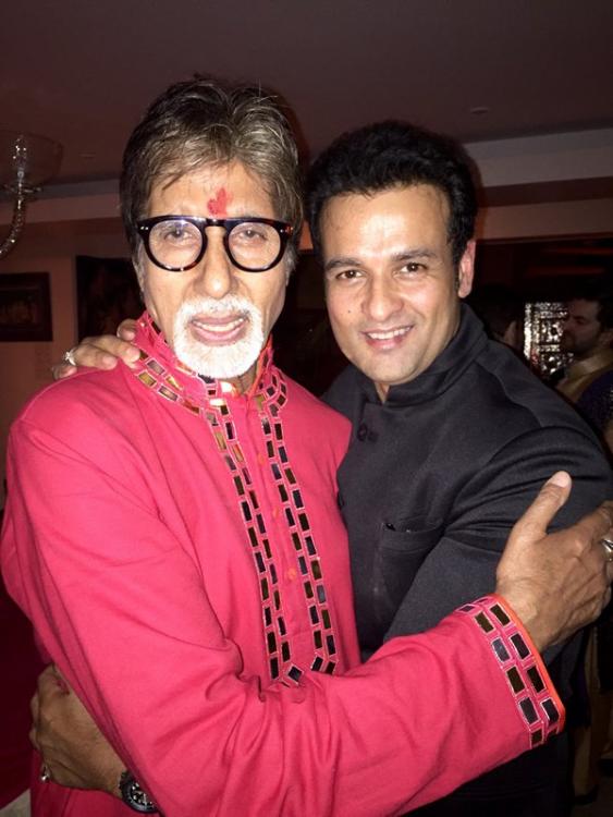 Big B with Rohit Roy on Diwali