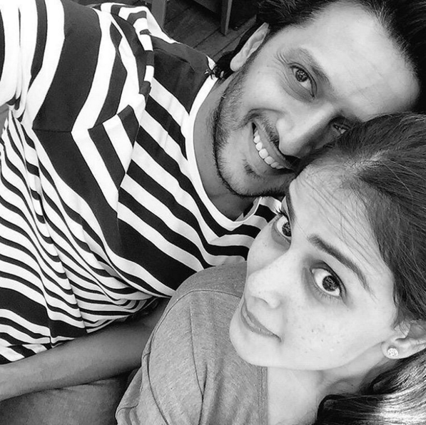 Mr & Mrs Riteish Deshmukh looking their adorable best.