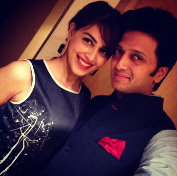 Mr & Mrs Riteish Deshmukh looking their adorable best.