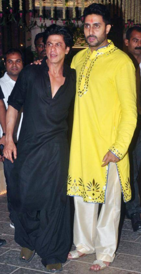 SRK with Abhishek Bachchan on Diwali.