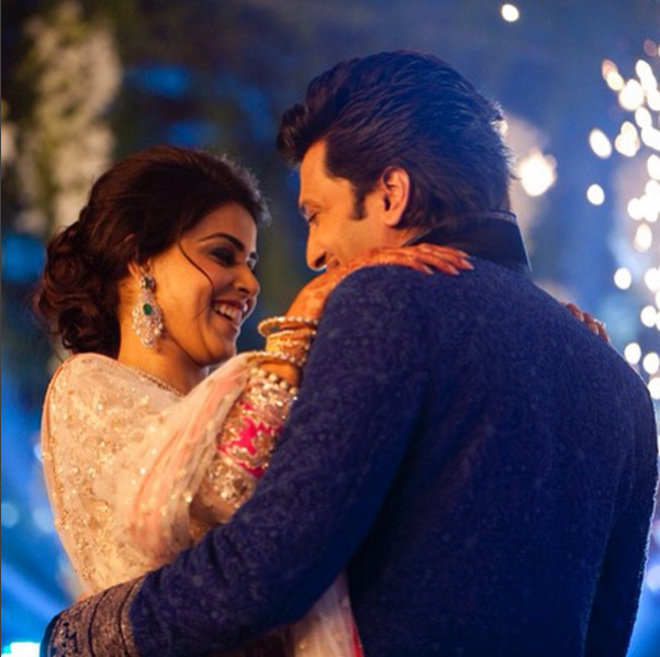 Mr & Mrs Riteish Deshmukh looking their adorable best.