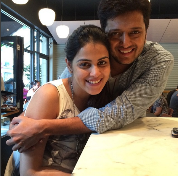 Mr & Mrs Riteish Deshmukh looking their adorable best.