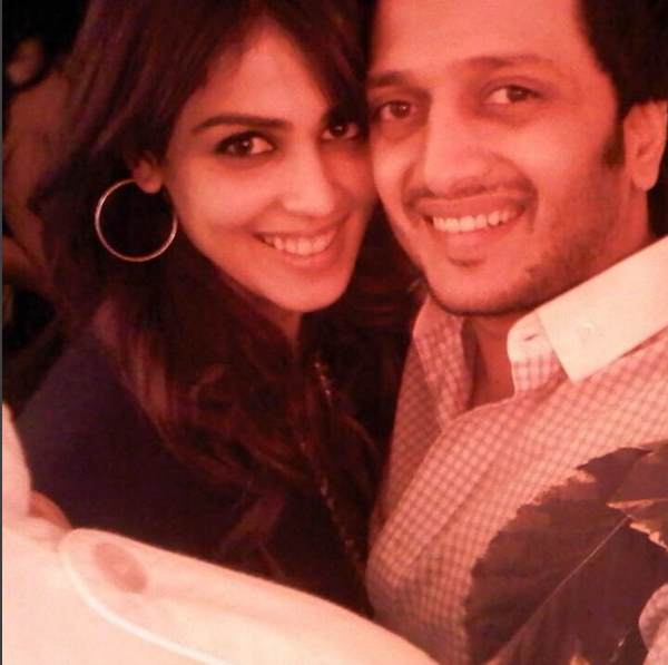 Mr & Mrs Riteish Deshmukh looking their adorable best.