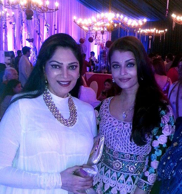 Simi Garewal with Aishwarya Rai on Diwali.