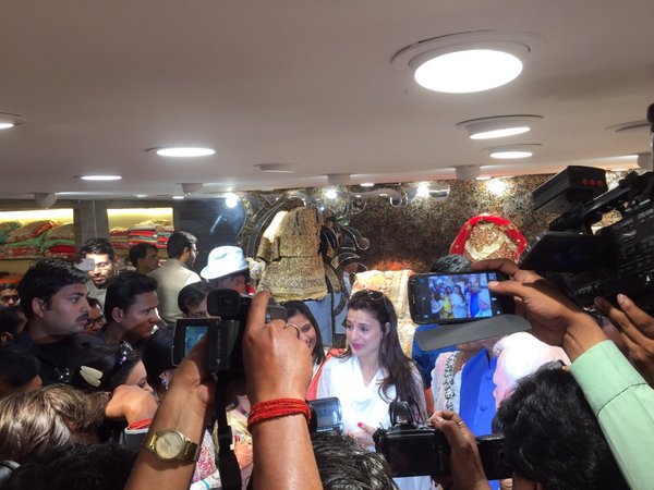 Bollywood actor Ameesha Patel at a store launch