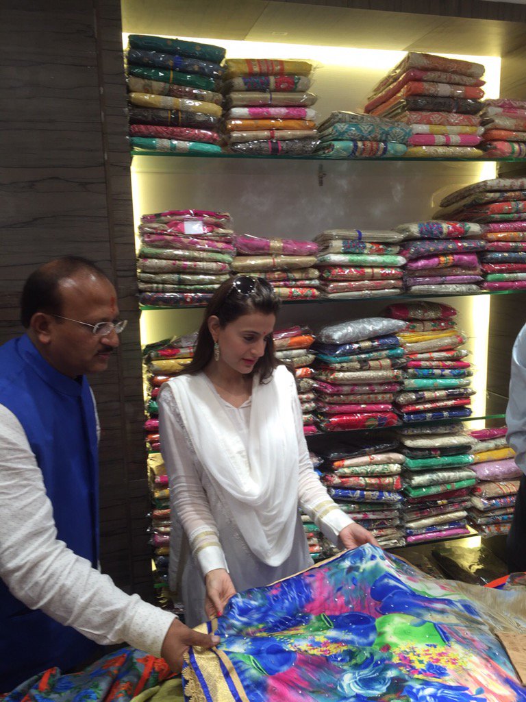 Bollywood actor Ameesha Patel at a store launch