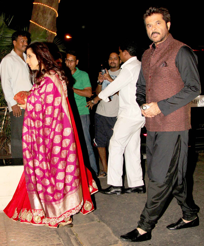 Anil Kapoor with Sunita at Ekta Kapoor‘s Diwali Bash.