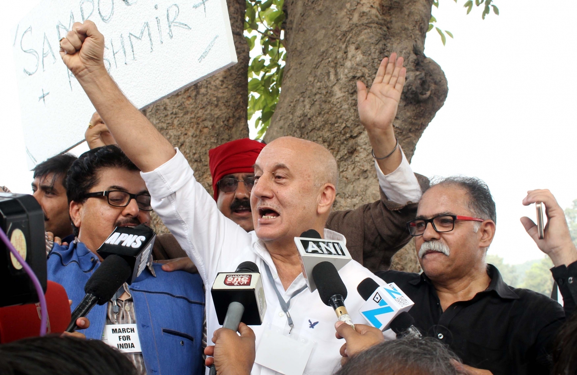 Anupam Kher leads march against 'awards wapsi', meets president
