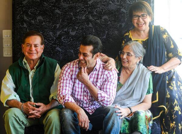 Salman Khan with his parents