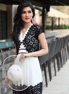 Kriti Sanon in black & white dress