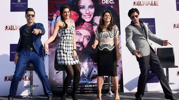 Shah Rukh Khan,Kajol, Varun Dhawan, Kriti Sanon promoting Dilwale in Delhi