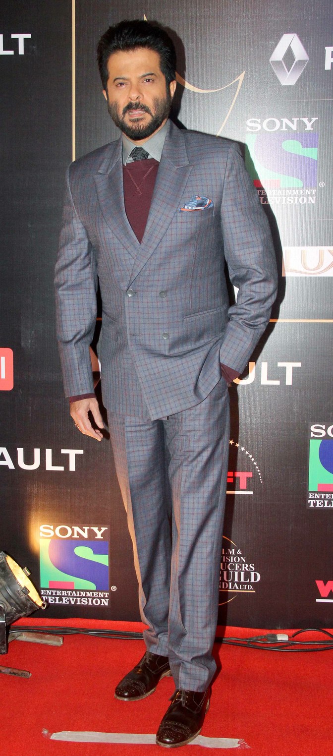 Anil Kapoor in grey at Guild Awards