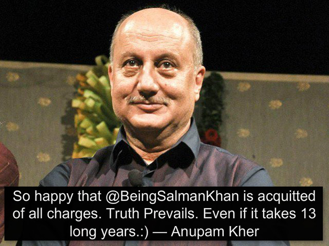 Anupam Kher tweet on salman khan
