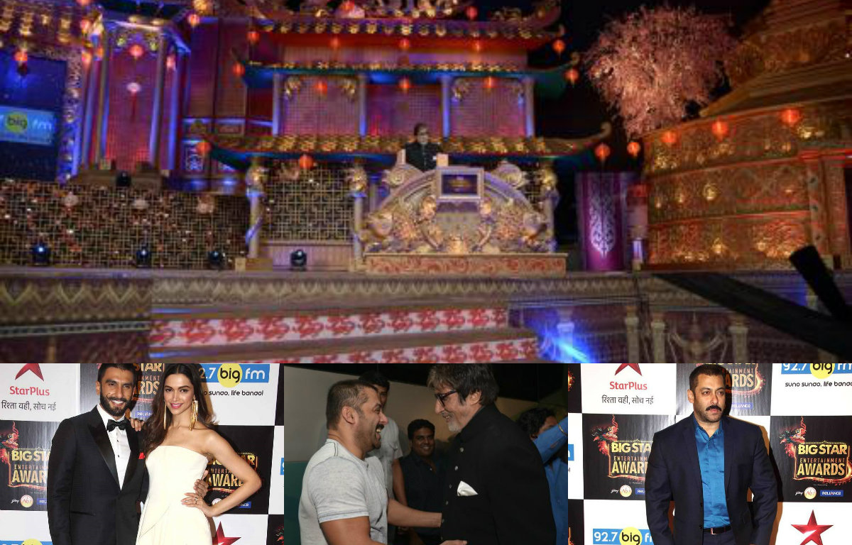 Amitabh Bachchan, Salman Khan, Deepika, Ranveer at Big Star Entertainment Awards 2015.