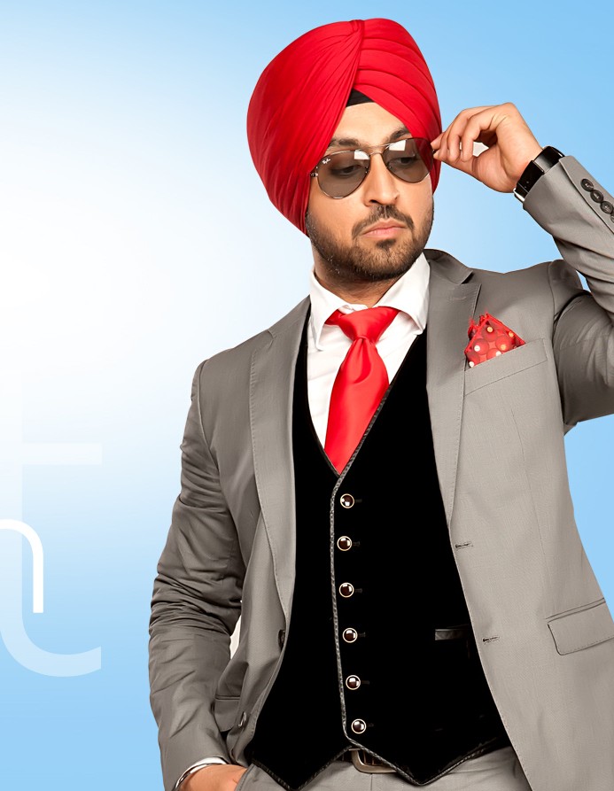 Diljit Dosanjh looking handsome in turbanned look