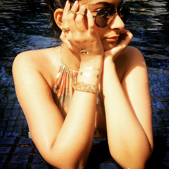 Rhea Kapoor in the pool