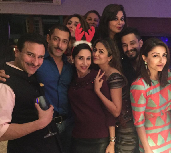 Salman Khan Kareena Kapoor Saif Ali Khan Karisma Kapoor Christmas celebrations