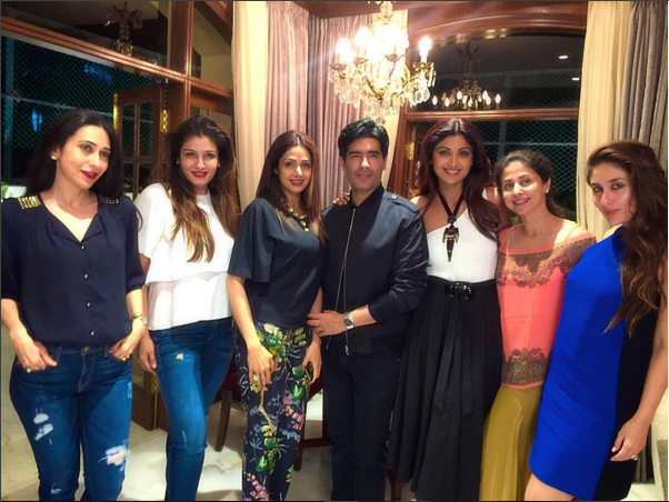 Manish Malhotra with his Bollywood beauties