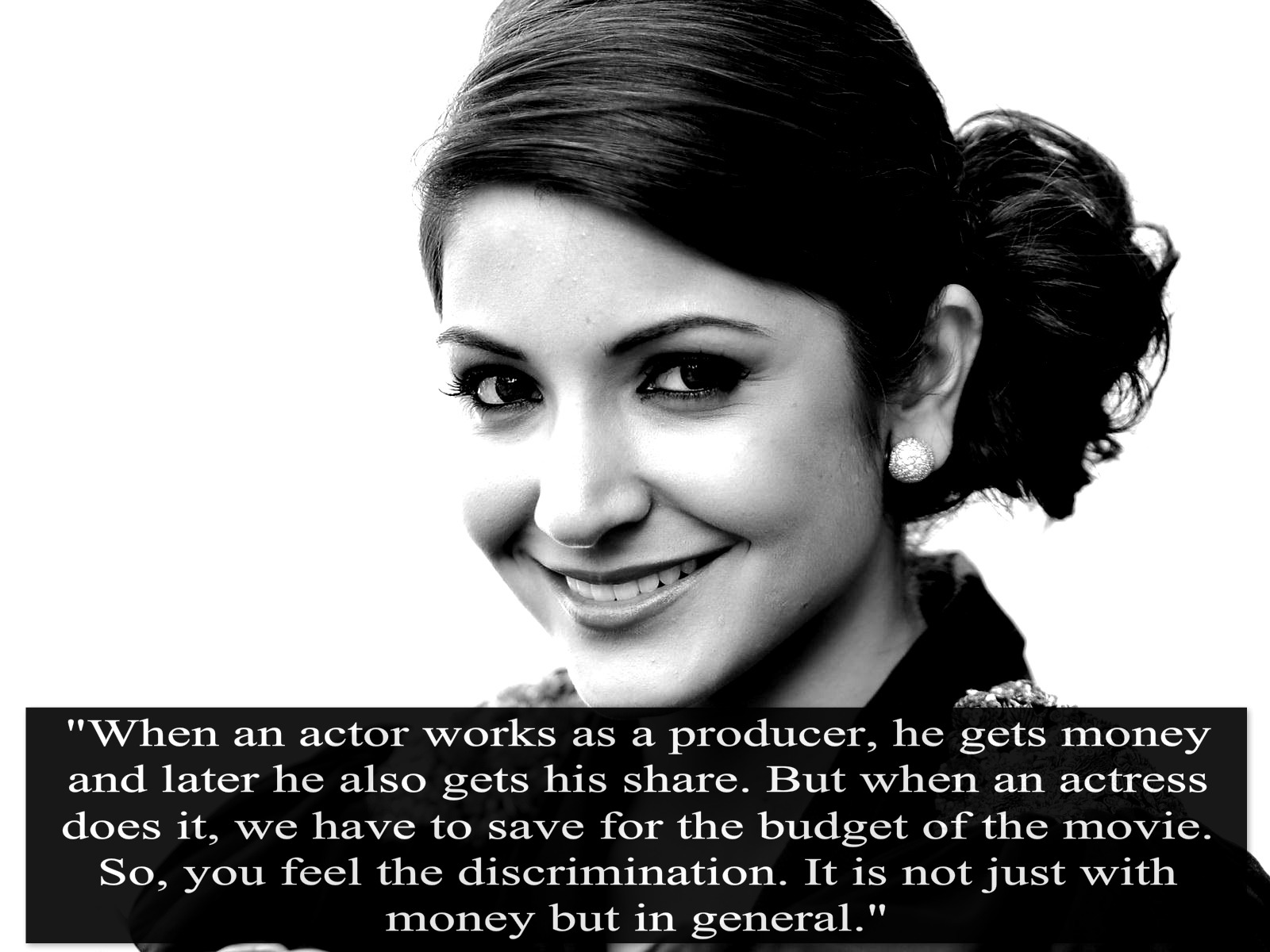 Anushka Sharma's statement on sexism in Bollywood industry.