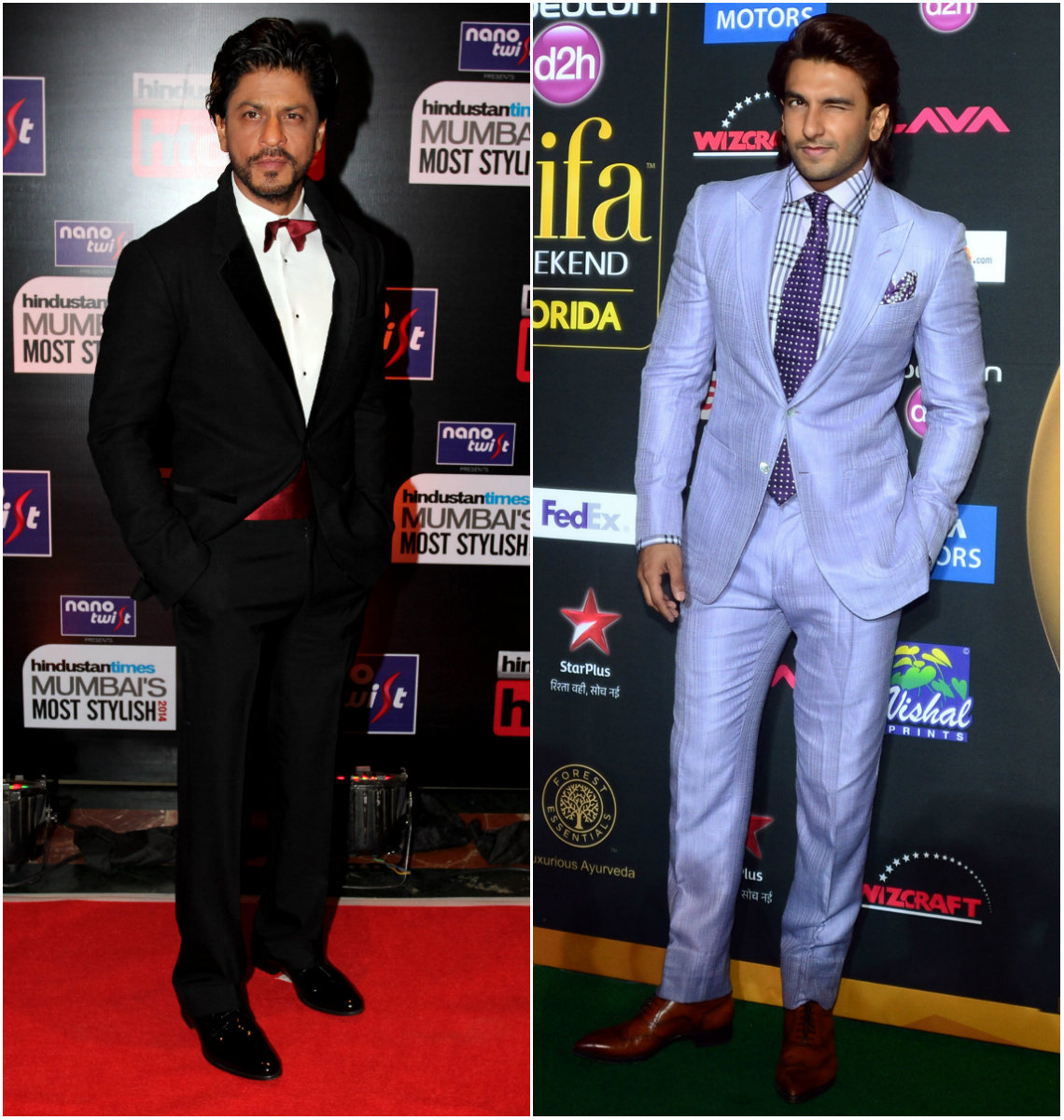 Shah Rukh Khan and Ranveer Singh in suits