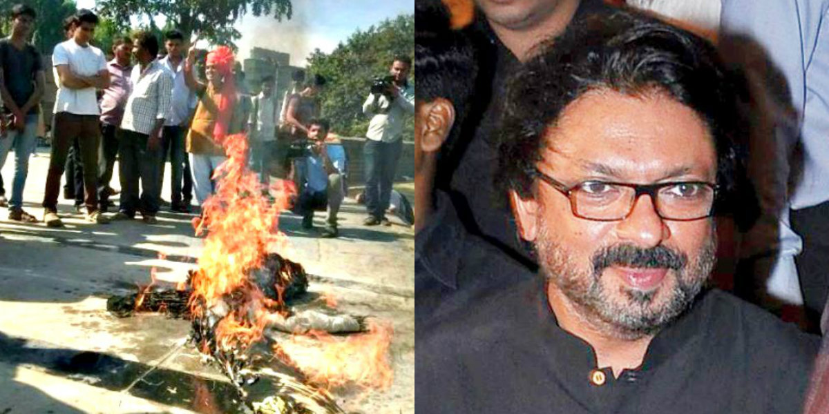 Sanjay Leela Bhansali effigy burnt