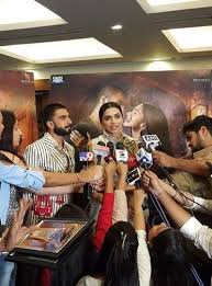 Deepika Padukone - Ranveer Singh interacting with media