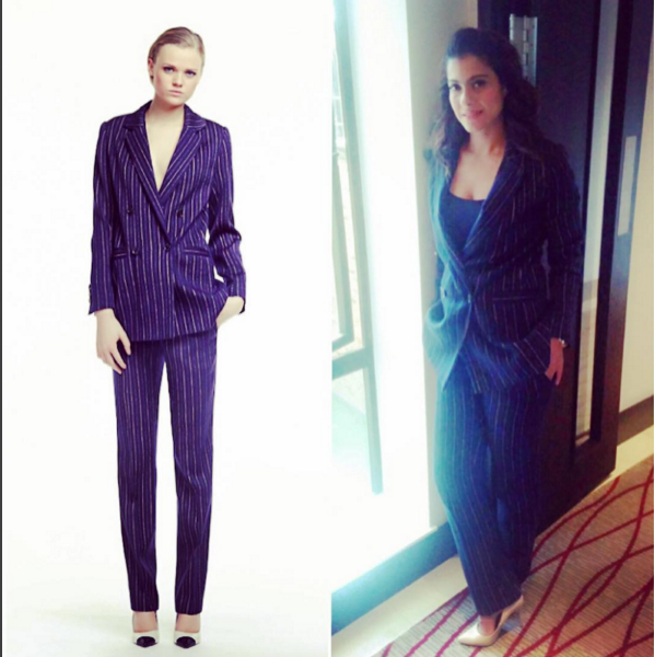 Kajol looking chic in a pant suit.