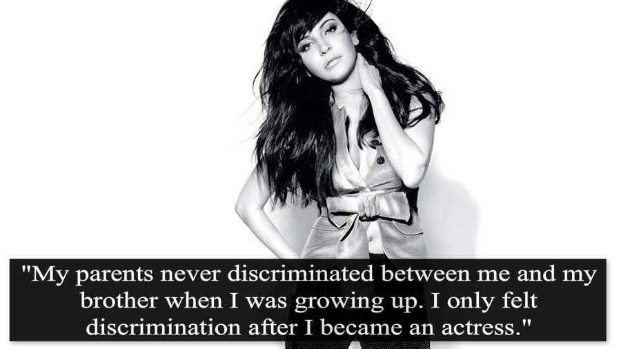 Anushka Sharma's statement on sexism in Bollywood industry.
