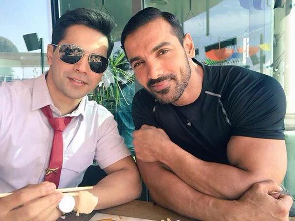 Actors Varun Dhawan and John Abraham enjoy a time out from shooting their upcoming movie #Dishoom in Abu Dhabi 2