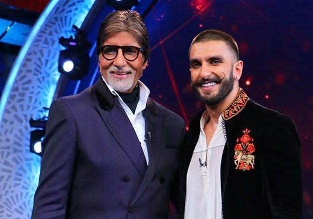 Amitabh Bachchan and Ranveer Singh awarded together