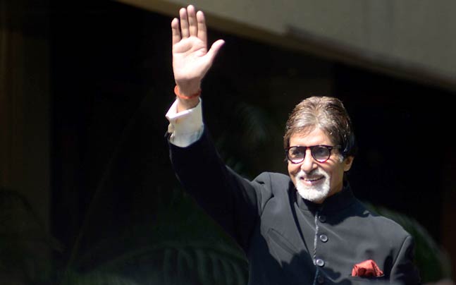 Amitabh Bachchan in black suit