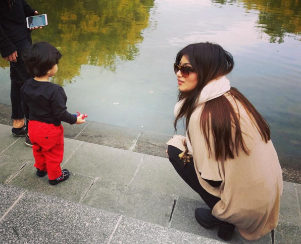 Ayesha Takia with son Mikail