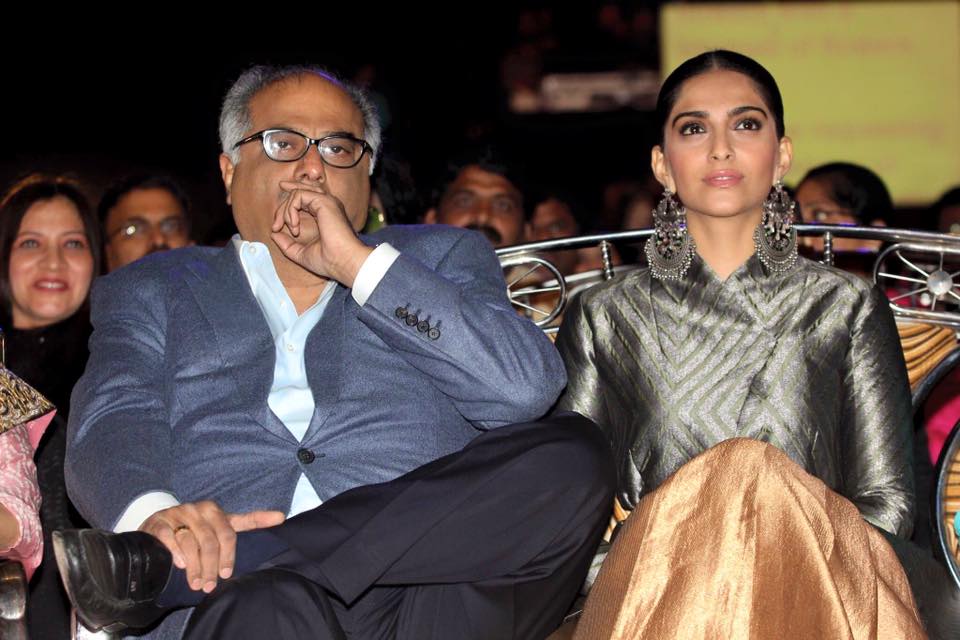 Boney Kapoor and Sonam Kapoor pensive look