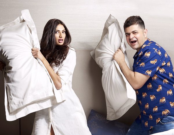 Daboo Ratnani , Athiya Shetty pillow fight