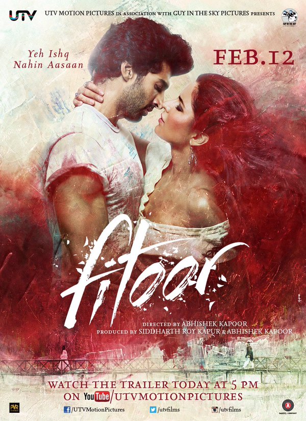 Aditya Roy Kapur and Katrina Kaif enchants in fitoor poster