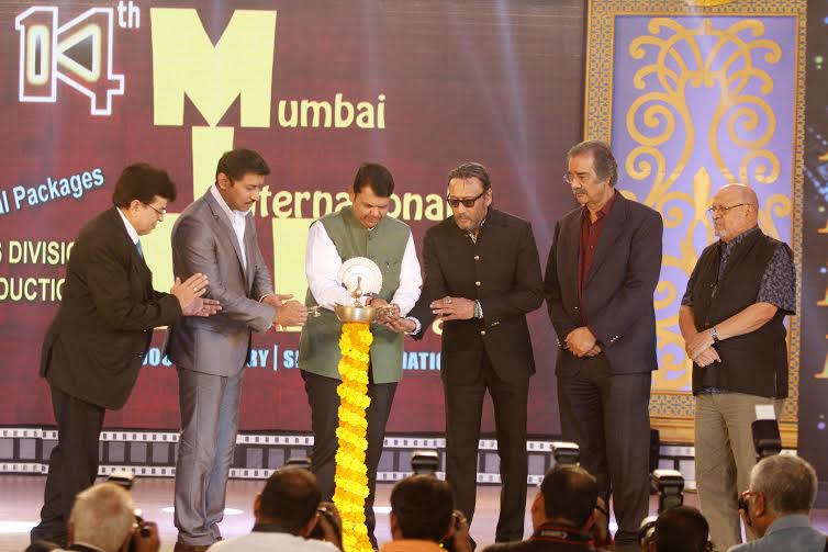 Jackie Shroff, Cheif Minister Fadnavis, and others at Mumbai International Film Festival 2016 opening ceremony