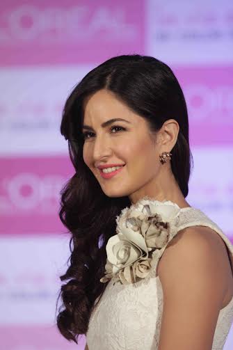 Katrina Kaif in white at lipstick launch