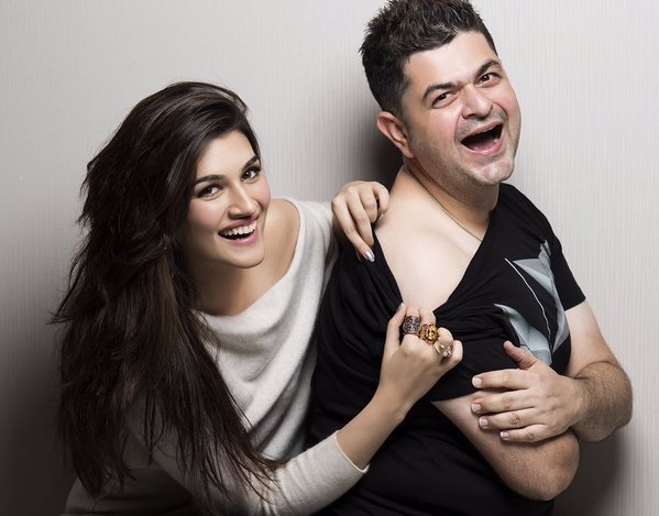 Kriti Sanon , Daboo Ratnani having much fun at calendar shoot