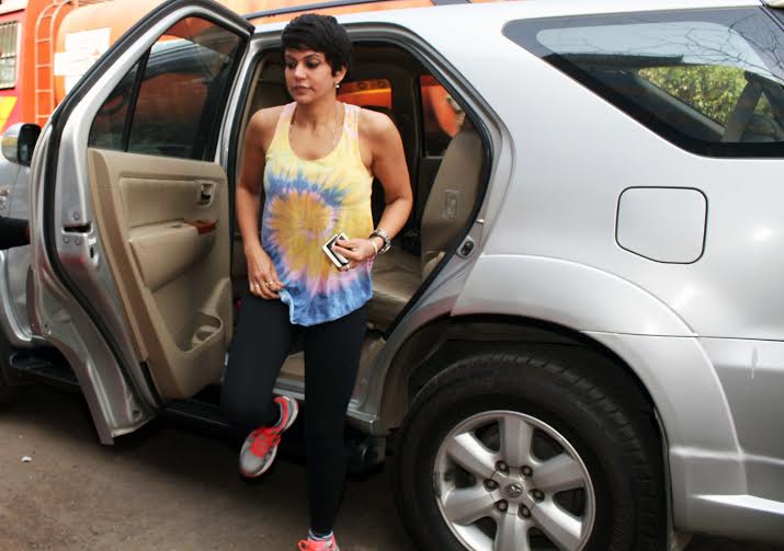 Mandira Bedi attending gym opening