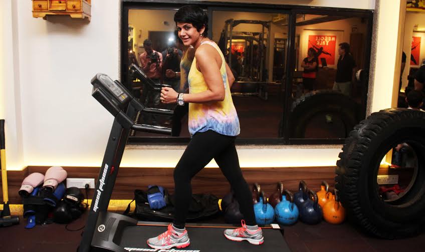 Mandira Bedi treadmill