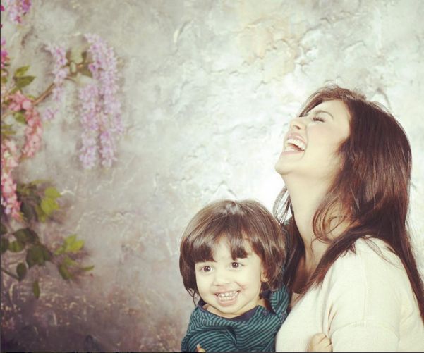 Ayesha Takia with son Mikail