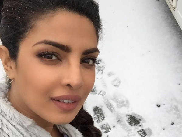 Priyanka Chopra enjoying Snowfall